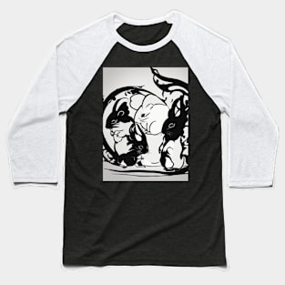 Chinchillas Shadow Silhouette Anime Style Collection No. 8 Baseball T-Shirt